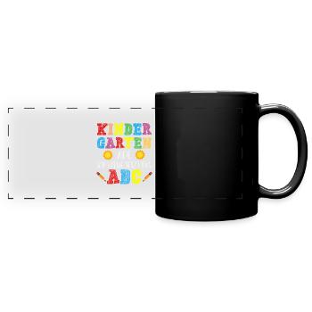 Kinder Kindergarten Ade Hallo Schule 2024 Lustiger - Panorama-Tasse farbig - Schwarz - Vorne