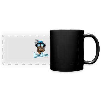 Lausbua Lausbub Lederhosen Trachten - Panorama-Tasse farbig - Schwarz - Vorne