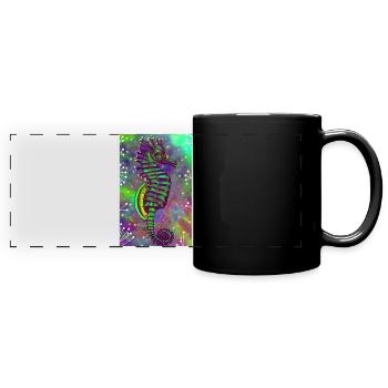 sea horse - Full Colour Panoramic Mug - black - Front