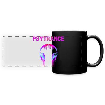 Psytrance Goa Trance - Full Colour Panoramic Mug - black - Front