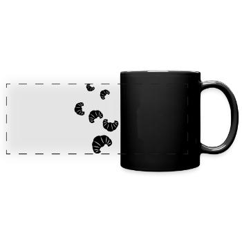 Icône croissant - Mug panoramique uni - noir - Devant