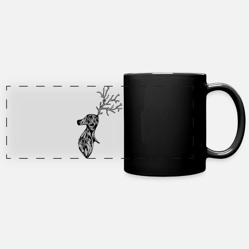 Deer - Full Colour Panoramic Mug - black