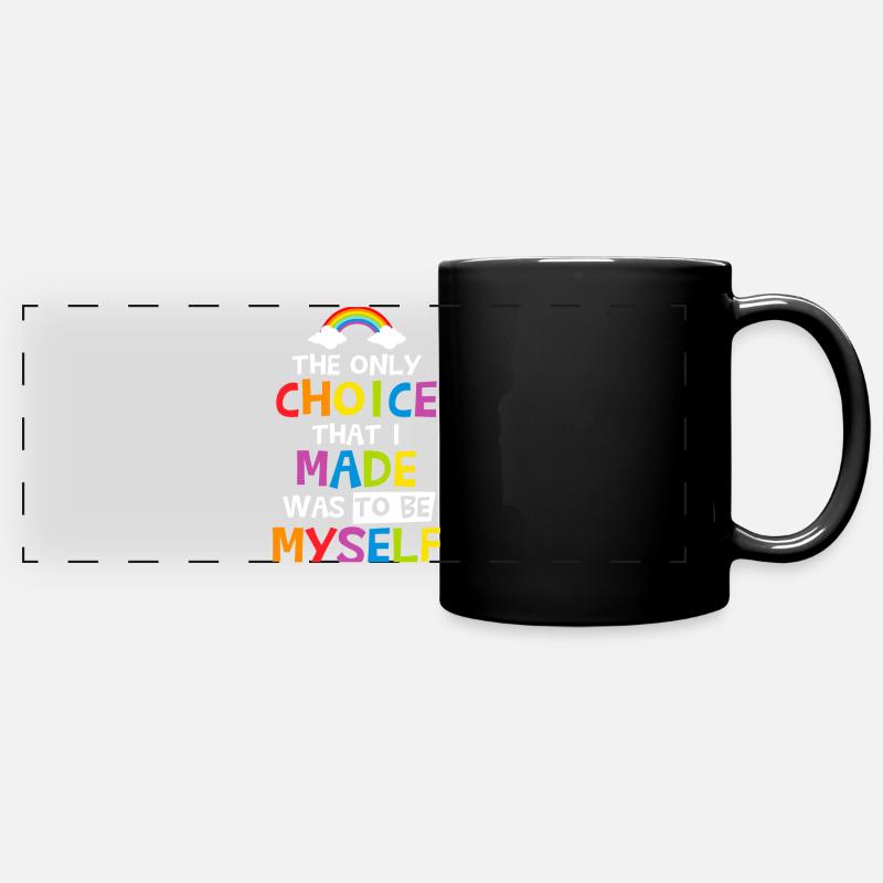 LGBT Geschenk Pride Monat - Panorama-Tasse farbig - Schwarz