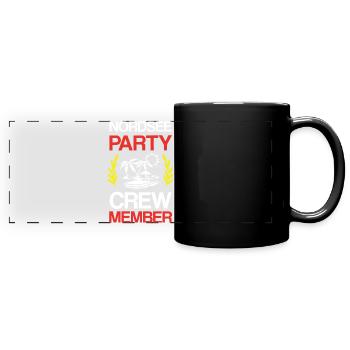 Nordsee Party Crew - Panorama-Tasse farbig - Schwarz - Vorne