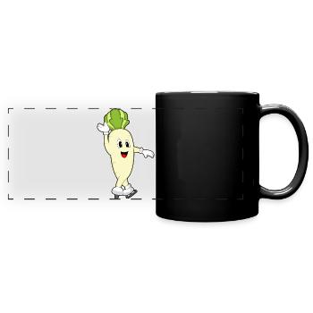 Patins à glace Radis - Mug panoramique uni - noir - Devant