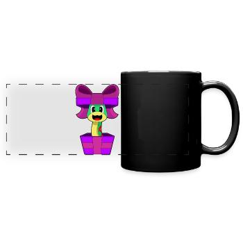 Forfait de Noël serpent - Mug panoramique uni - noir - Devant