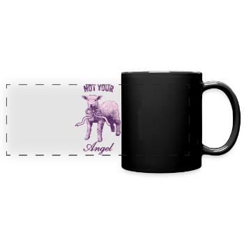 Aesthetic Lamb – Rebellious & Sweet - Full Colour Panoramic Mug - black - Front