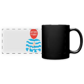 N’éclate pas ma chemise à bulles - Mug panoramique uni - noir - Devant