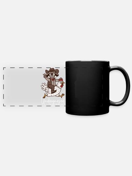 Undiagnosed but something ain't right - Panorama-Tasse farbig - Schwarz