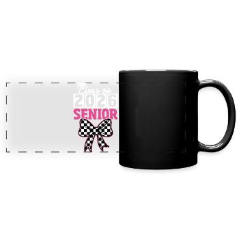 Class of 2026 Senior Graduation - Full Colour Panoramic Mug - black - Front