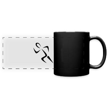 laufen - Panorama-Tasse farbig - Schwarz - Vorne