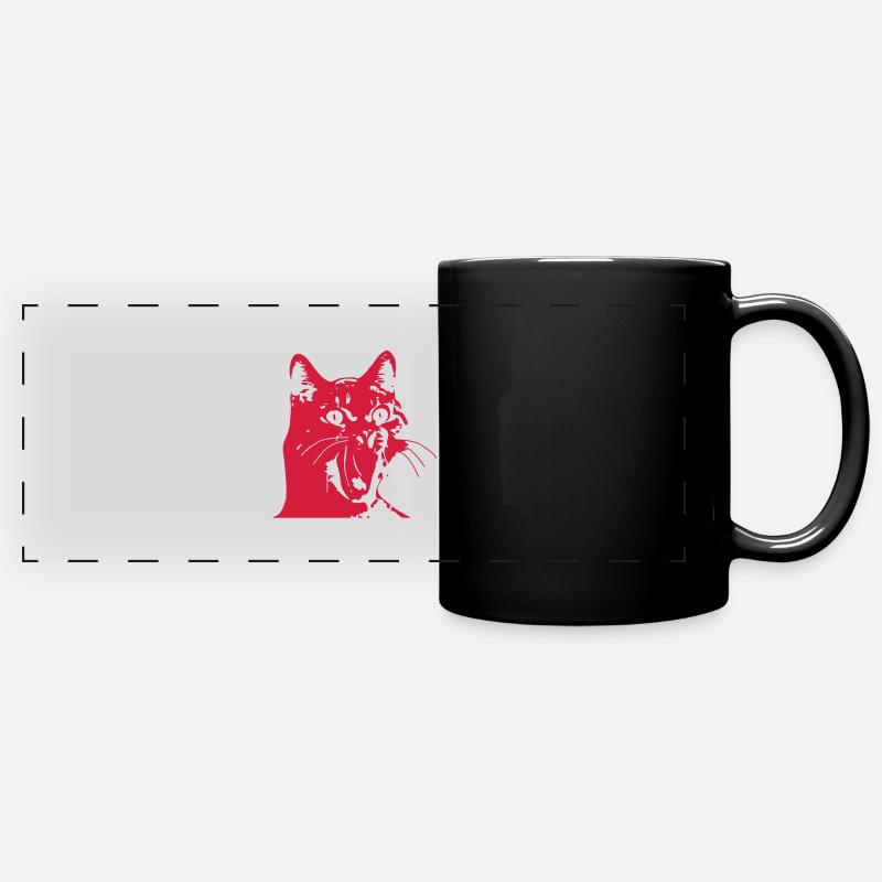 Chat OMG! - Mug panoramique uni - noir