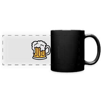 Bière - Mug panoramique uni - noir - Devant