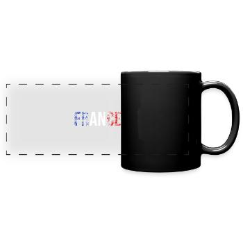 France europe flag blue white red flags - Full Colour Panoramic Mug - black - Front