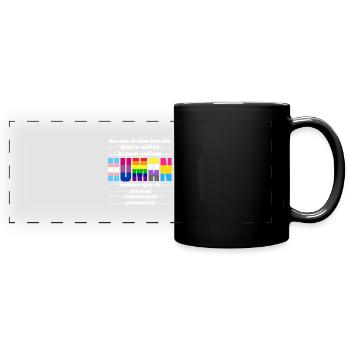 Human - Panorama-Tasse farbig - Schwarz - Vorne