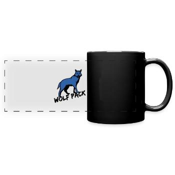 Wolf Pack - Panorama-Tasse farbig - Schwarz - Vorne
