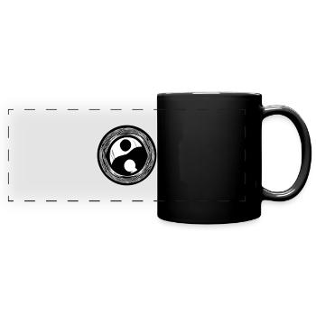 Yin Yang Signe Symbole Paix Bonheur Vecteur 11 - Mug panoramique uni - noir - Devant