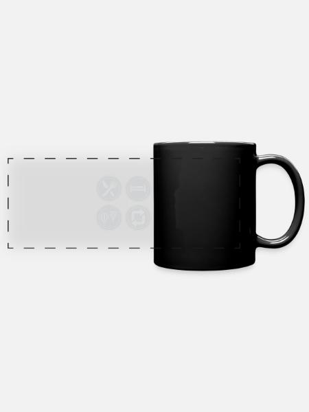 Heißluftballon & Ballon Fahrer Geschenk - Panorama-Tasse farbig - Schwarz