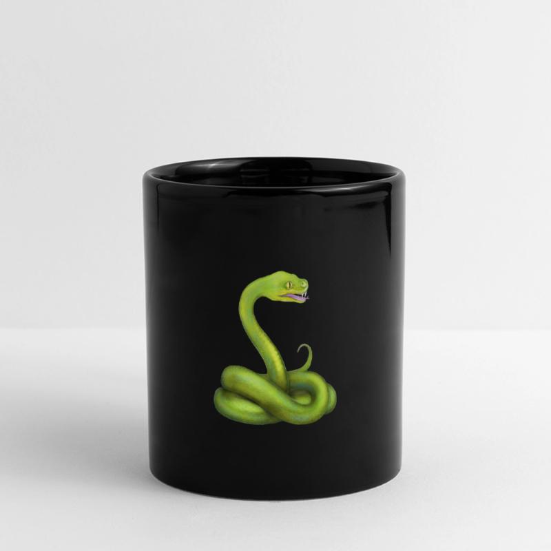 L’animal de la jungle du serpent python vert Mug panoramique uni