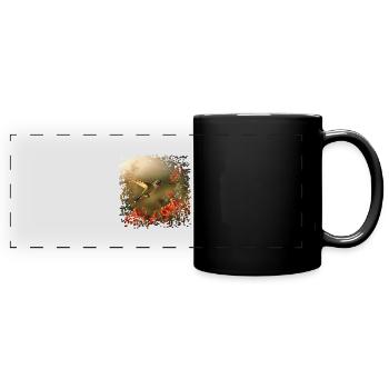 Many species of hummingbirds are threatened with extinction - Full Colour Panoramic Mug - black - Front