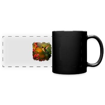 Hummingbirds need flowers - Full Colour Panoramic Mug - black - Front
