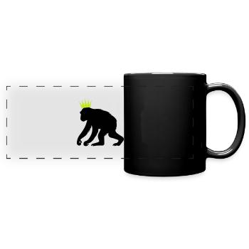 Roi des singes - Mug panoramique uni - noir - Devant
