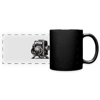 Kamera / Fotoapperat / Foto / Bild / Aufnahme - Panorama-Tasse farbig - Schwarz - Vorne