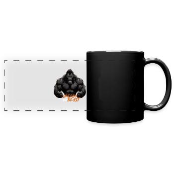 Unleash the Beast GYM Martial Arts Gorilla - Full Colour Panoramic Mug - black - Front