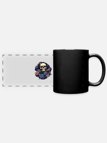 Bloom of Darkness - Panorama-Tasse farbig - Schwarz