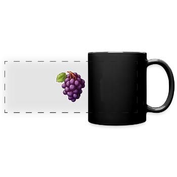 Grapevines dark - Full Colour Panoramic Mug - black - Front