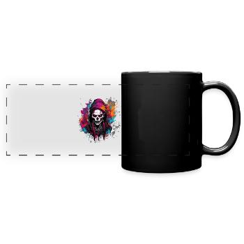 Gothic / Darkness / Mysticism / Shadow / Horror - Full Colour Panoramic Mug - black - Front