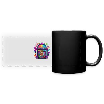 Jukebox / Automate musical / Rétro / années 50 - Mug panoramique uni - noir - Devant