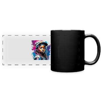 Rapper / Hip Hop / Song / Cool / Rhymes / Beat - Full Colour Panoramic Mug - black - Front