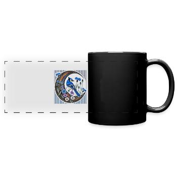 Bluejay - Panorama-Tasse farbig - Schwarz - Vorne