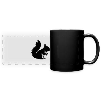 Écureuil - Mug panoramique uni - noir - Devant