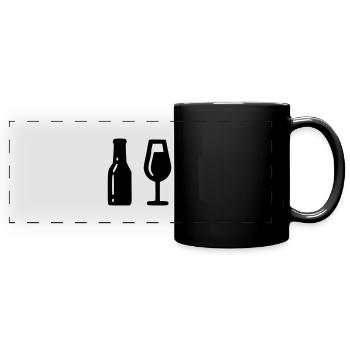 Alcohol - Full Colour Panoramic Mug - black - Front