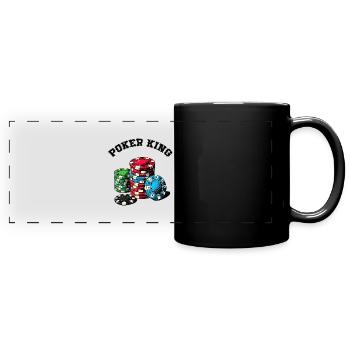 Roi du poker - Mug panoramique uni - noir - Devant