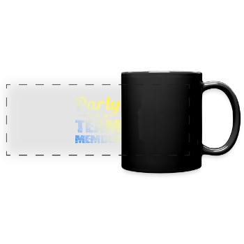 Équipe du parti - Mug panoramique uni - noir - Devant