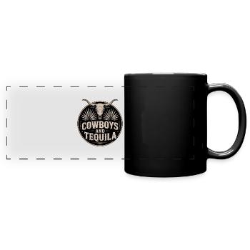 Cowboys And Tequila Womens - Full Colour Panoramic Mug - black - Front
