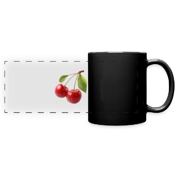 Cherries - Full Colour Panoramic Mug - black - Front