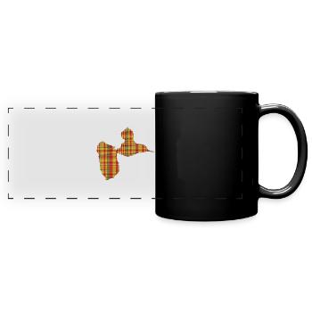 Guadeloupe madras style - Mug panoramique uni - noir - Devant