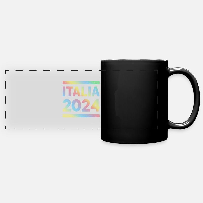 Italia 2024 Colorful Holiday Team - Full Colour Panoramic Mug - black