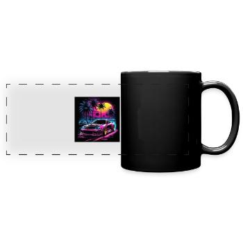 JDM Sportcar Tuning Driftcar Car Gift PS - Full Colour Panoramic Mug - black - Front