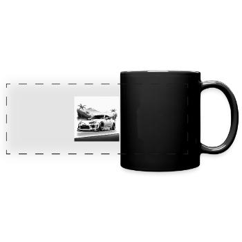 JDM Sportcar tuning Driftcar Voiture Cadeau PS - Mug panoramique uni - noir - Devant