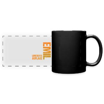 Emil - Panorama-Tasse farbig - Schwarz - Vorne