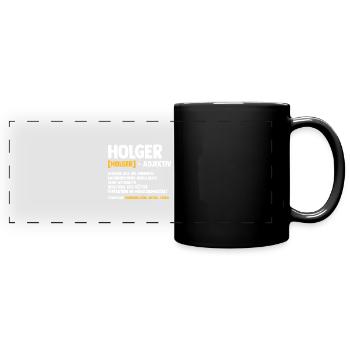Holger - Mug panoramique uni - noir - Devant