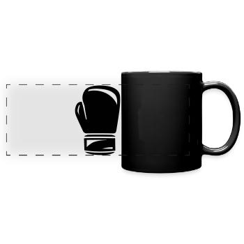 boxing glove - Full Colour Panoramic Mug - black - Front