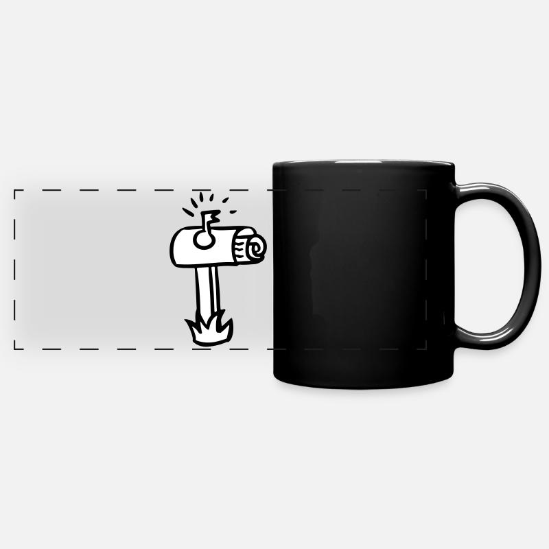 Boîte aux lettres mailbox Boites aux lettres - Mug panoramique uni - noir