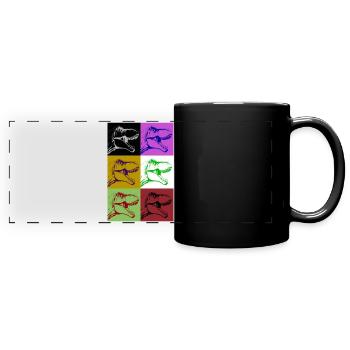 T Rex Negative - Full Colour Panoramic Mug - black - Front