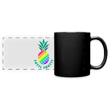 Pride / LGBTQ / Pineapple / Tutti Frutti - Full Colour Panoramic Mug - black - Front